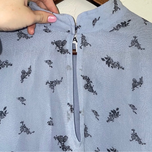 Ganni Georgette Printed Keyhole Longsleeve Dress - sz 6 - Picture 7 of 13